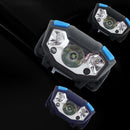 Usb Rechargeable Waterproof Sensor Headlight Outdoor Fishing Light(Black )
