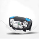 Usb Rechargeable Waterproof Sensor Headlight Outdoor Fishing Light(Black )