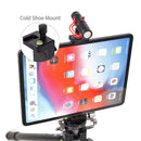 Xiletu Xj15 Live Broadcast Desktop Full Metal Tripod Mount Tablet Pc Phone Clamp With 1/4 Inch Screw Holes & Cold Shoe Base(Silver Grey)