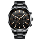 FNGEEN 5012 Men Waterproof Luminous Imitate Six-needle Design Watch(Black steel black)