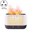 Desktop 3D Simulation Flame Incense Smoked Machine Humidifier, Colour:White(UK Plug)
