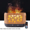 Desktop 3D Simulation Flame Incense Smoked Machine Humidifier, Colour:White(UK Plug)