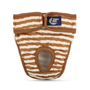 2 PCS Pet Striped Physiological Pants Dog Menstrual Pants, Size: M(Brown)