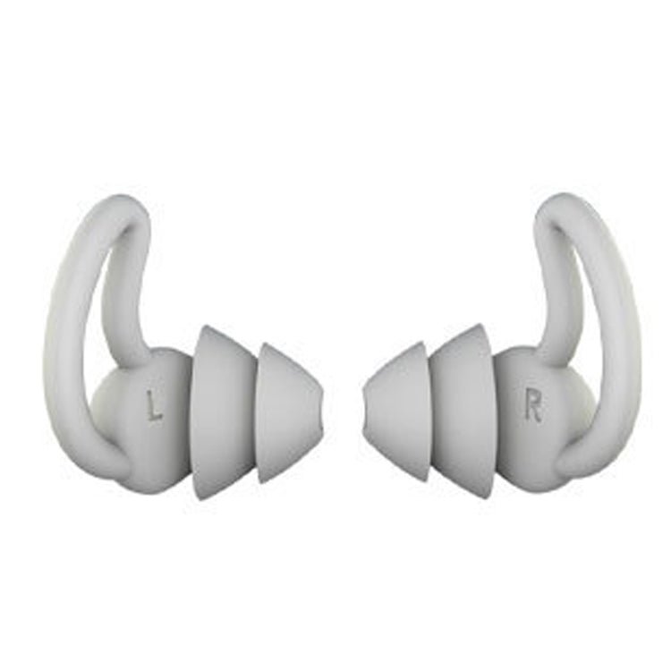 4 PCS / 2 Pair Shark Fin Nnti-falling and Noise-reducing Earplugs Anti-Noise Earplugs For Sleeping Dormitory Noise Cancelling And Noise Prevention Earplugs(Gray (2 Layers))