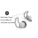 4 PCS / 2 Pair Shark Fin Nnti-falling and Noise-reducing Earplugs Anti-Noise Earplugs For Sleeping Dormitory Noise Cancelling And Noise Prevention Earplugs(Gray (2 Layers))