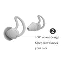 4 PCS / 2 Pair Shark Fin Nnti-falling and Noise-reducing Earplugs Anti-Noise Earplugs For Sleeping Dormitory Noise Cancelling And Noise Prevention Earplugs(Gray (2 Layers))