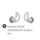4 PCS / 2 Pair Shark Fin Nnti-falling and Noise-reducing Earplugs Anti-Noise Earplugs For Sleeping Dormitory Noise Cancelling And Noise Prevention Earplugs(Gray (2 Layers))