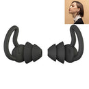 4 PCS / 2 Pair Shark Fin Nnti-falling and Noise-reducing Earplugs Anti-Noise Earplugs For Sleeping Dormitory Noise Cancelling And Noise Prevention Earplugs(Black (2 Layers))