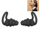 4 PCS / 2 Pair Shark Fin Nnti-falling and Noise-reducing Earplugs Anti-Noise Earplugs For Sleeping Dormitory Noise Cancelling And Noise Prevention Earplugs(Black (3 Layers))