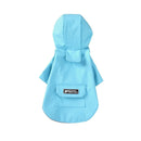 Dog Raincoat Hooded Four-Legged Clothes Waterproof All-Inclusive Small Dog Pet Raincoat, Size: L(Lake Blue)