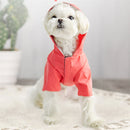 Dog Raincoat Hooded Four-Legged Clothes Waterproof All-Inclusive Small Dog Pet Raincoat, Size: L(Pink)