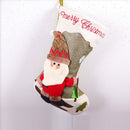SD-KC2015 Christmas Decorated Linen Stocks Christmas Tree Pendant(Old Man)