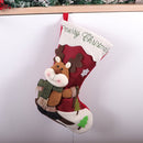 SD-KC2015 Christmas Decorated Linen Stocks Christmas Tree Pendant(Deer)