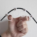 Four-finger Finger Expander Guitar Ukulele Piano Span Practice Finger Cover, Specification:Standard Bold Edition(White)