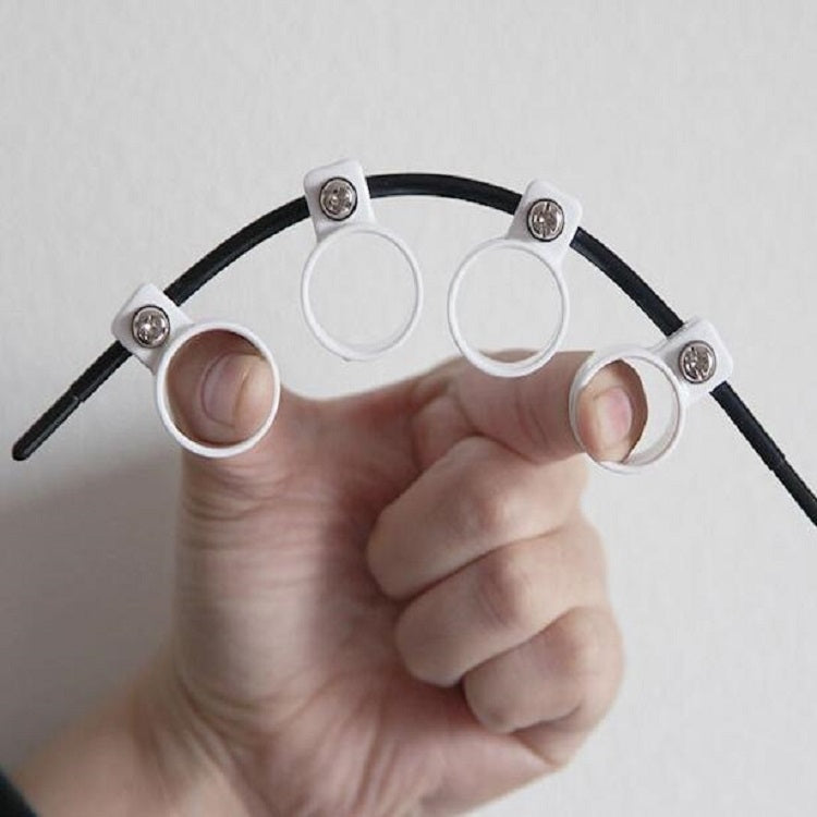 Four-finger Finger Expander Guitar Ukulele Piano Span Practice Finger Cover, Specification:Standard Bold Edition(White)