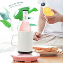 Fast Cooling Heating Pad USB Mini Portable Car Home Heating And Cooling Cup Coaster(Pink)