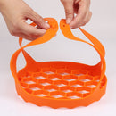 2 PCS Silicone Steamer Egg Cooker Silicone Steamer Basket, Size:8 Inches(Orange)