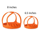 2 PCS Silicone Steamer Egg Cooker Silicone Steamer Basket, Size:8 Inches(Orange)