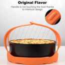 2 PCS Silicone Steamer Egg Cooker Silicone Steamer Basket, Size:8 Inches(Orange)