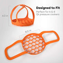 2 PCS Silicone Steamer Egg Cooker Silicone Steamer Basket, Size:8 Inches(Orange)