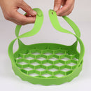 2 PCS Silicone Steamer Egg Cooker Silicone Steamer Basket, Size:8 Inches(Green)