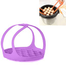 2 PCS Silicone Steamer Egg Cooker Silicone Steamer Basket, Size:8 Inches(Purple)