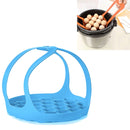 2 PCS Silicone Steamer Egg Cooker Silicone Steamer Basket, Size:8 Inches(Sky Blue)