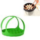 2 PCS Silicone Steamer Egg Cooker Silicone Steamer Basket, Size:6.5 Inches(Green)
