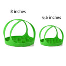 2 PCS Silicone Steamer Egg Cooker Silicone Steamer Basket, Size:6.5 Inches(Green)