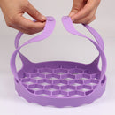 2 PCS Silicone Steamer Egg Cooker Silicone Steamer Basket, Size:6.5 Inches(Purple)