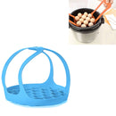 2 PCS Silicone Steamer Egg Cooker Silicone Steamer Basket, Size:6.5 Inches(Sky Blue)