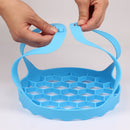 2 PCS Silicone Steamer Egg Cooker Silicone Steamer Basket, Size:6.5 Inches(Sky Blue)