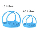 2 PCS Silicone Steamer Egg Cooker Silicone Steamer Basket, Size:6.5 Inches(Sky Blue)