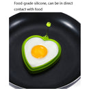 10 PCS Food Grade Silicone Heart-Shaped Omelette Pancake Mold Poached Egg Mold(Heart-shaped Red)