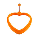 10 PCS Food Grade Silicone Heart-Shaped Omelette Pancake Mold Poached Egg Mold(Heart-shaped Orange)