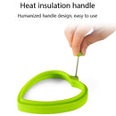 10 PCS Food Grade Silicone Heart-Shaped Omelette Pancake Mold Poached Egg Mold(Heart-shaped Orange)