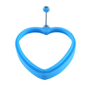 10 PCS Food Grade Silicone Heart-Shaped Omelette Pancake Mold Poached Egg Mold(Heart-shaped Blue)