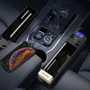 Car Seat Storage Box With Cable Car USB Charger, Style:3-wire