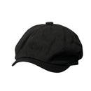 Britishretro Newsboy Cap Beret Octagonal Cap, Size: L(Black)