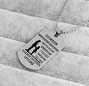 Stainless Steel Pendant Necklaces Engrave Name Love Daughter ID Tag Necklaces Customized Logo Jewelry(dad to daughter)