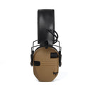 Outdoor Hunting Tactical Noise Cancelling Earphones Electronic Shooting Hearing Protection Foldable Earmuffs(Khaki)
