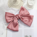 5 PCS Satin Bow Hairpin Back Head Hair Accessories, Colour: Light Purple