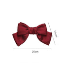 5 PCS Satin Bow Hairpin Back Head Hair Accessories, Colour: Light Purple