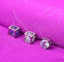 Female Transparent Fishing Line Necklace Rhinestone Invisible Chain Necklace(Single drill)