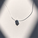 Female Transparent Fishing Line Necklace Rhinestone Invisible Chain Necklace(Single drill)