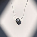 Female Transparent Fishing Line Necklace Rhinestone Invisible Chain Necklace(Single drill)