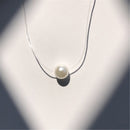 Female Transparent Fishing Line Necklace Rhinestone Invisible Chain Necklace(Single drill)