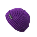 A21 Short Beanie Retro Hip Hop Knitted Cap, Size:One Size(Purple)
