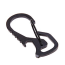 Outdoor Tools Carabiner Hex Driver Bottle Opener Keychain Ring Climbing Accessories(Black)