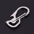 Outdoor Tools Carabiner Hex Driver Bottle Opener Keychain Ring Climbing Accessories(Black)